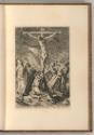 Raphael Sadeler, Christus am Kreuz, ein Soldat reicht einen in Essig getränkten Schwamm, Inv. N…