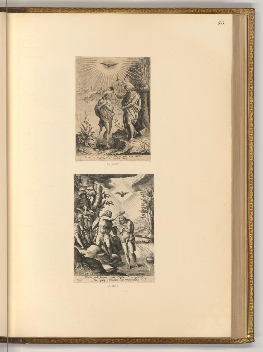 Adrien et Iean Collaert Vol. I., Taufe Christi, Inv. Nr.: Holland nach Sektionen I/23, H/I/23/4…