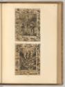 Adrien et Iean Collaert Vol. I., Die Kreuzigung Christi; Die Auferstehung Christi, Ornamentrahm…