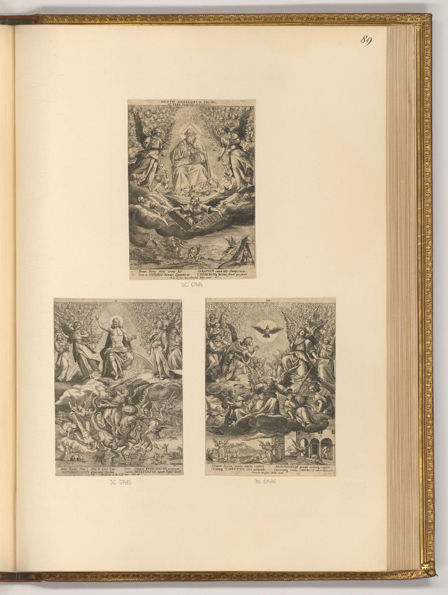 Adrien et Iean Collaert Vol. I., Drei Chöre der Engel, Heilige Dreifaltigkeit, Inv. Nr.: Hollan…