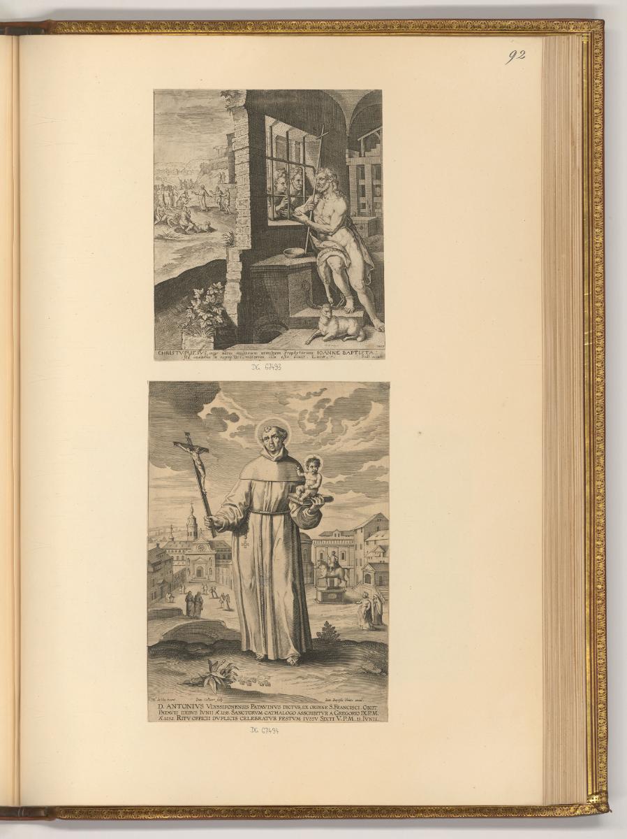 Adrien et Iean Collaert Vol. I., Johannes der Täufer; Hl. Antonius, Inv. Nr.: Holland nach Sekt…