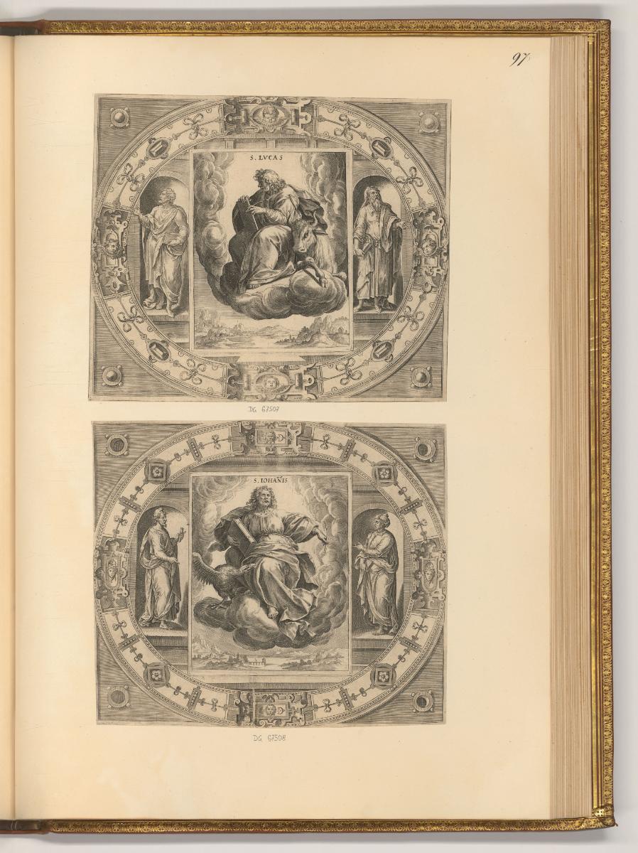 Adrien et Iean Collaert Vol. I., Hl. Lukas; Hl. Johannes, Inv. Nr.: Holland nach Sektionen I/23…