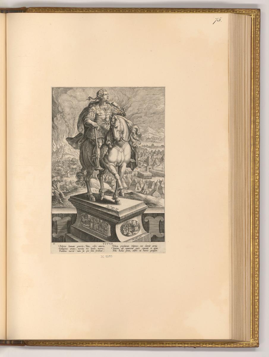 Adrienet Iean Collaert Vol. II, Reiterstandbild Titus, Inv. Nr.: Holland nach Sektionen I/24, H…