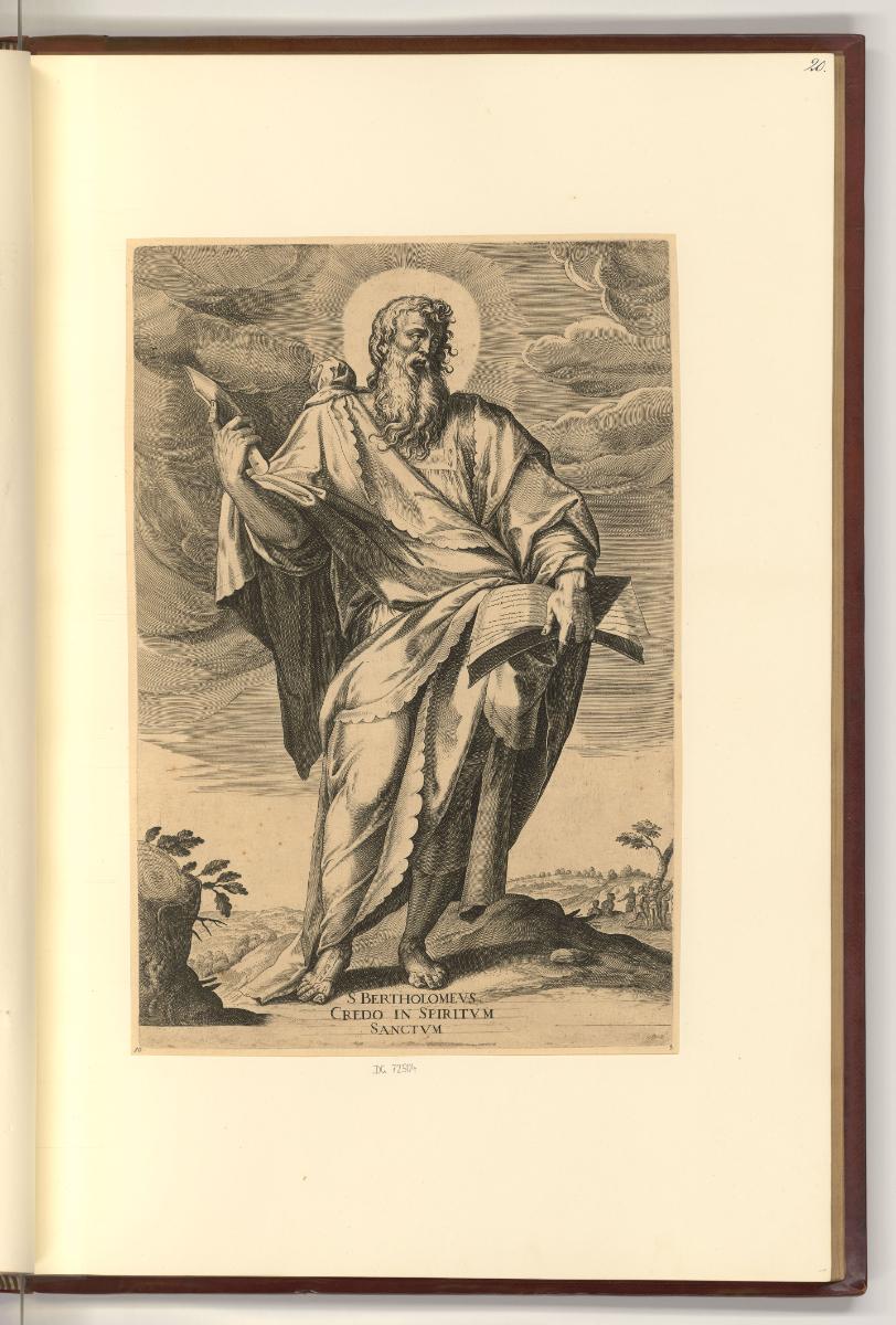 Adrien et Jean Collaert. Supplement., Apostel Bartholomeus, Inv. Nr.: Holland nach Sektionen I/…