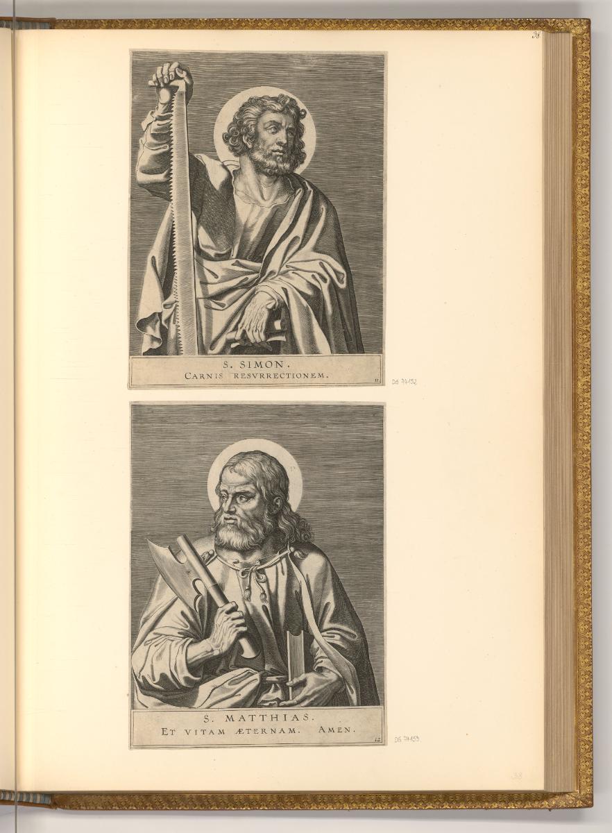 Cornelis Galle der Ältere, Hl. Simon; Hl. Matthias, Inv. Nr.: Holland nach Sektionen I/31, H/I/…