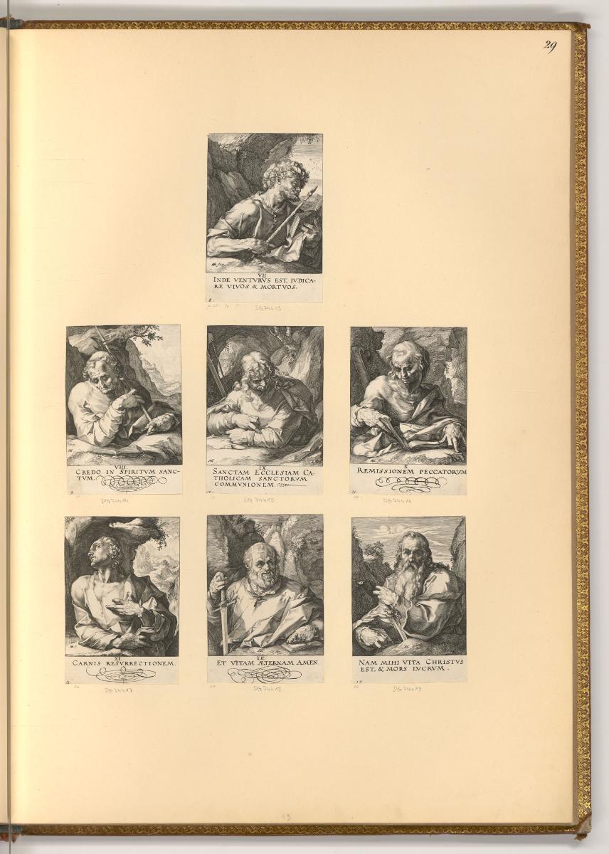 Hendrik Goltzius. Pièces composée et gravées par lui meme. Vol. I., Christus, die zwölf Apostel…