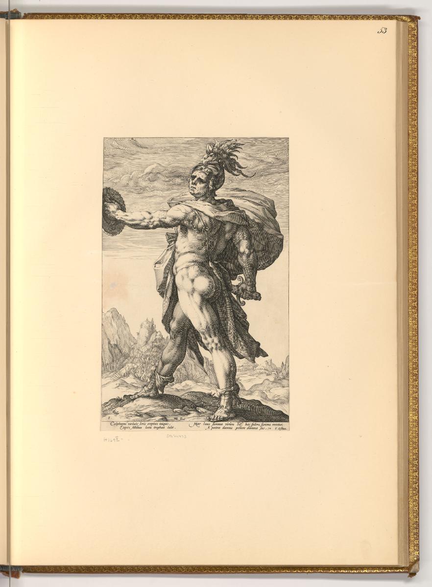 Hendrik Goltzius. Pièces composée et gravées par lui meme. Vol. I., Die römischen Heroen (Alleg…