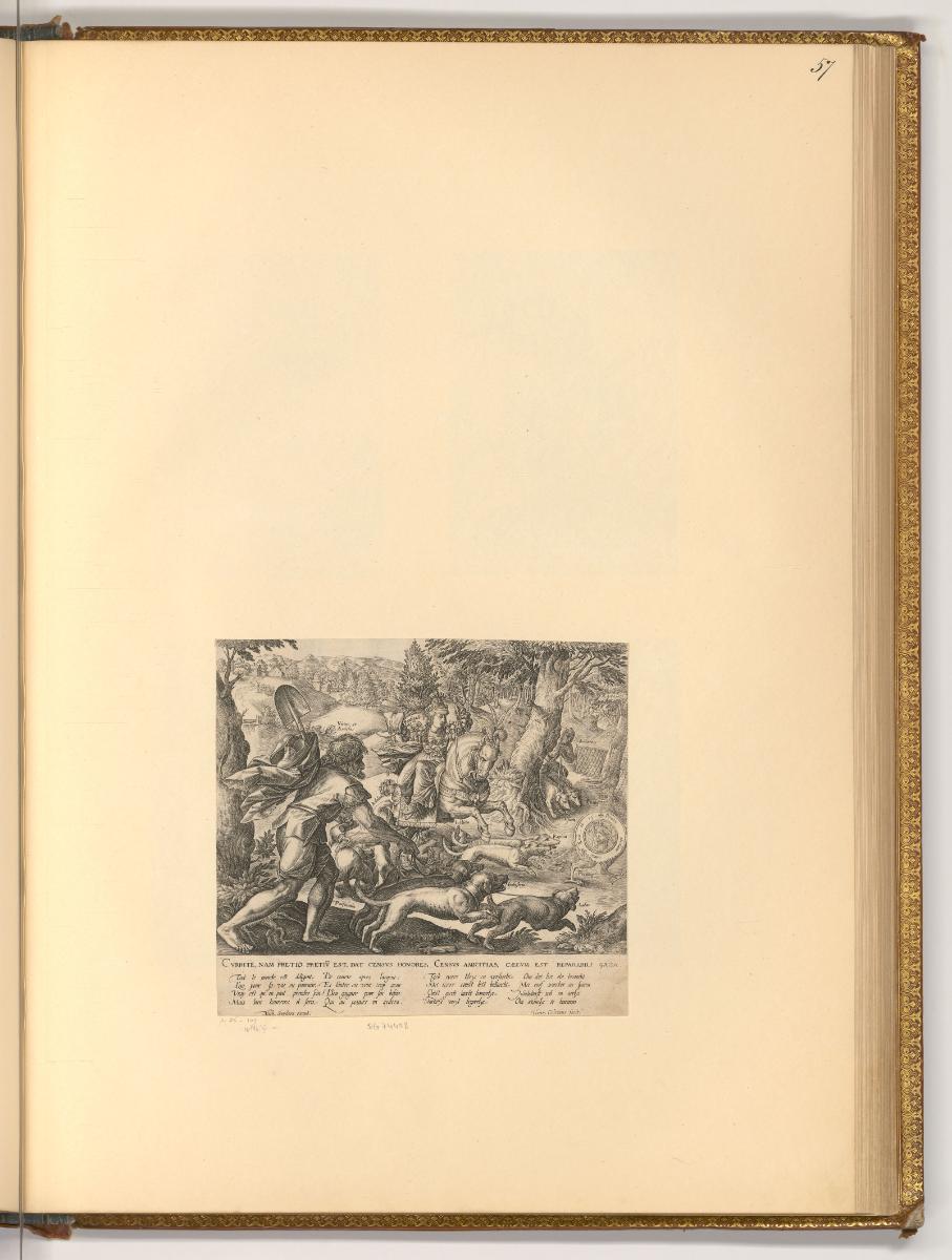 Hendrik Goltzius. Pièces composée et gravées par lui meme. Vol. I., Die Jagd Fortunas, Inv. Nr.…