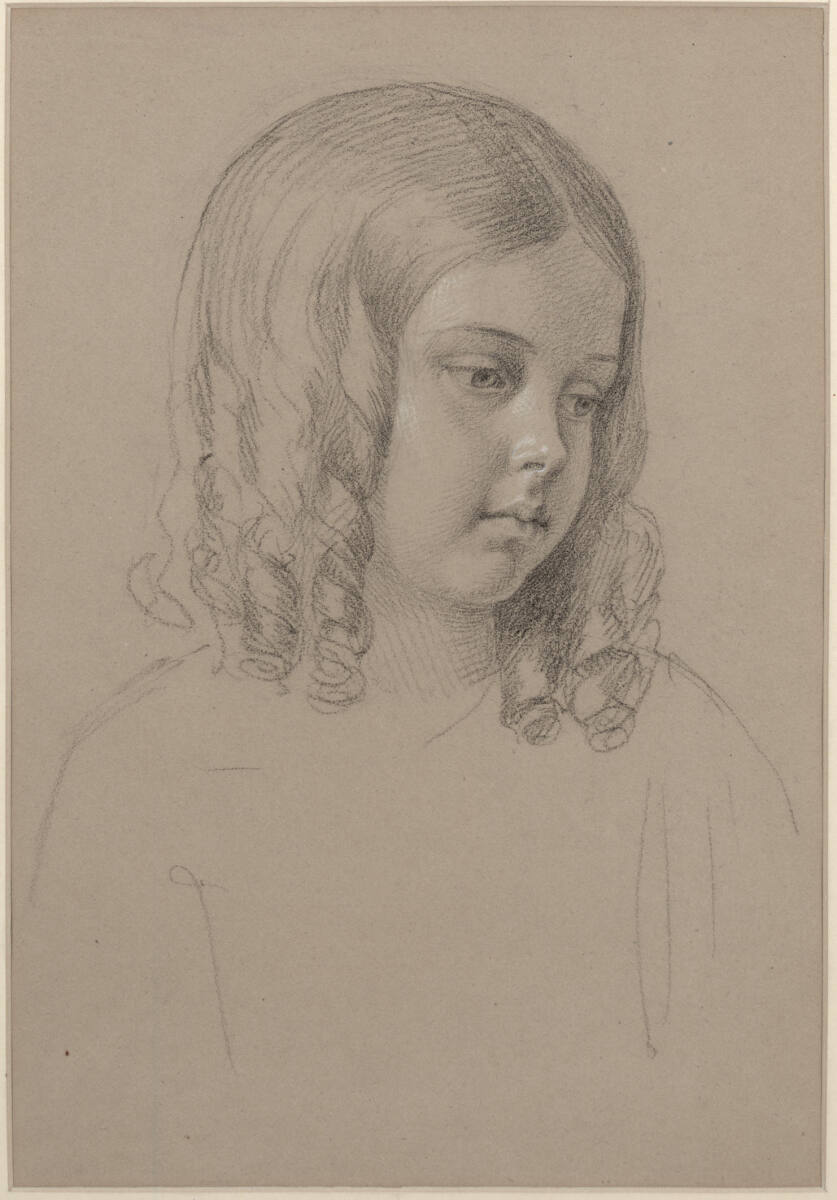 Mädchenkopf mit gedrehten Locken, Joseph Ernst Tunner