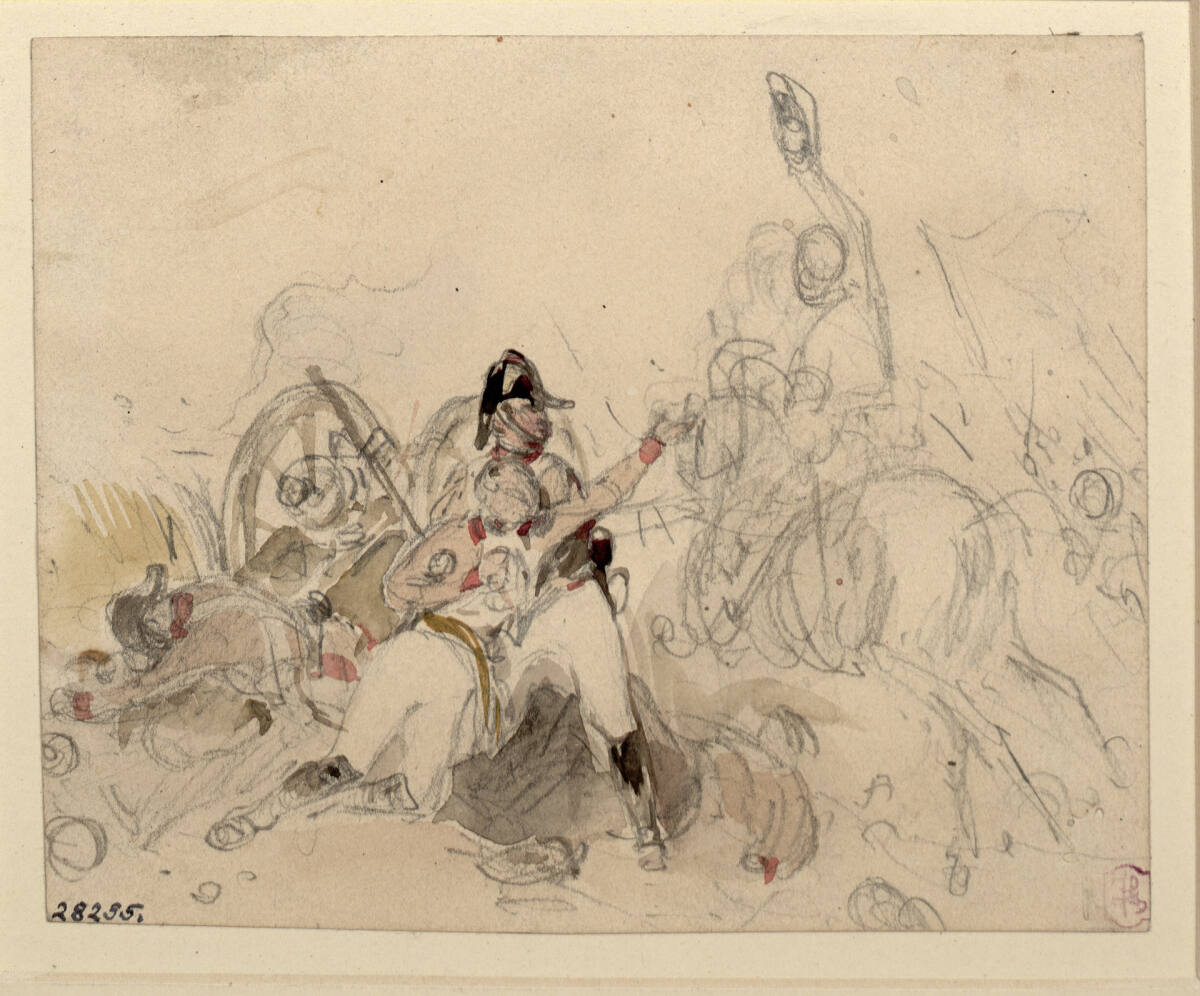 Heldentod am Geschütz, Carl Schindler, 1838–1842