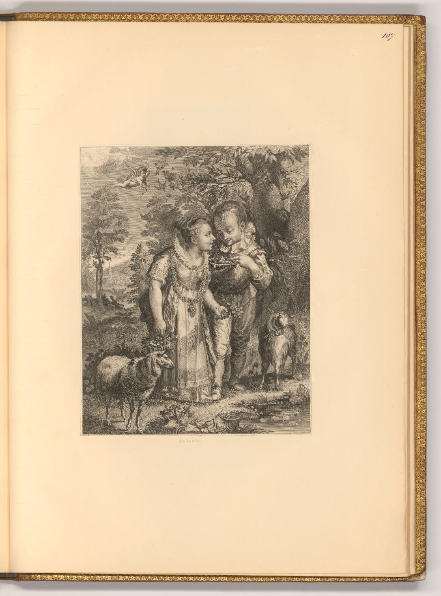 Hendrik Goltzius. Pièces par différents graveurs anonimes. Vol III., Kinder mit Vogelnest, Inv.…