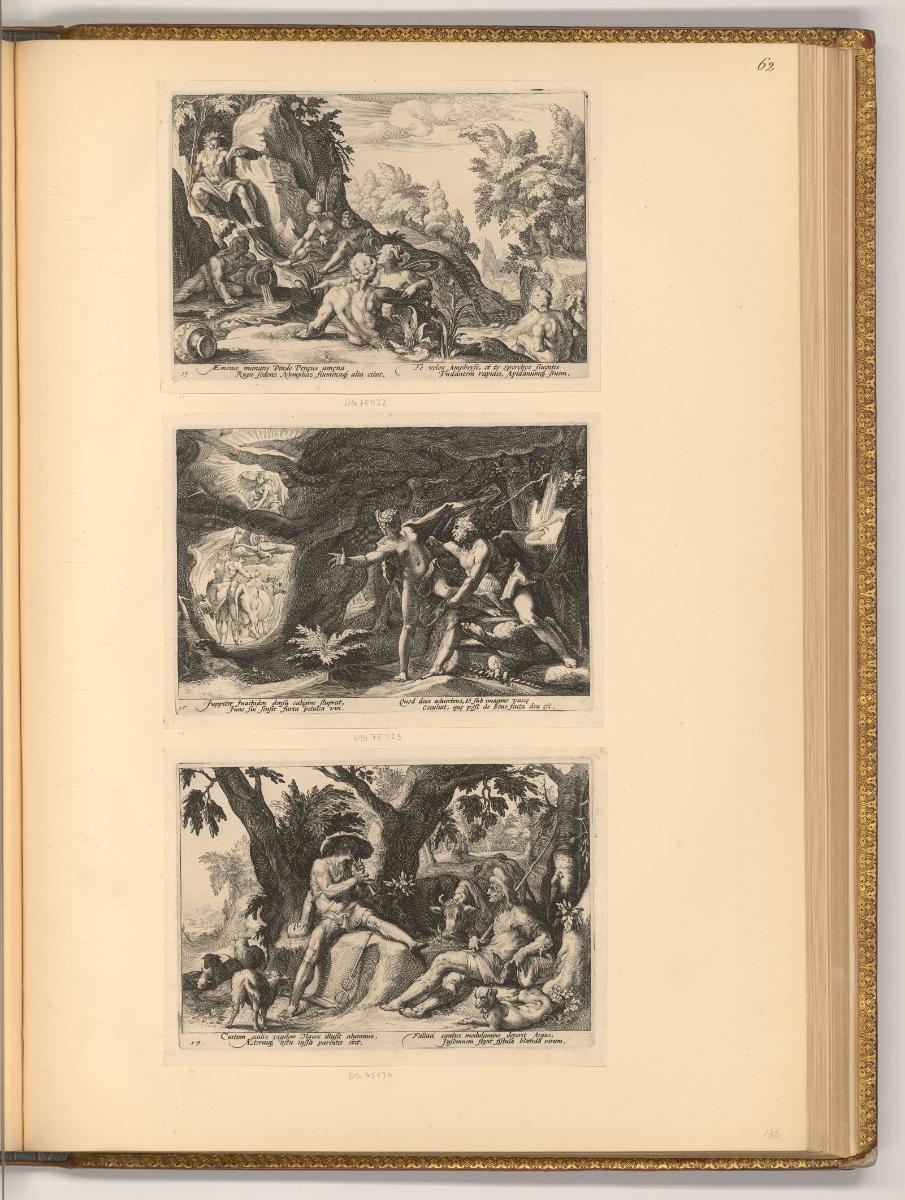 Hendrik Goltzius. Pièces par différents graveurs anonimes. Vol III., Ovids Metamorphosen, Inv. …