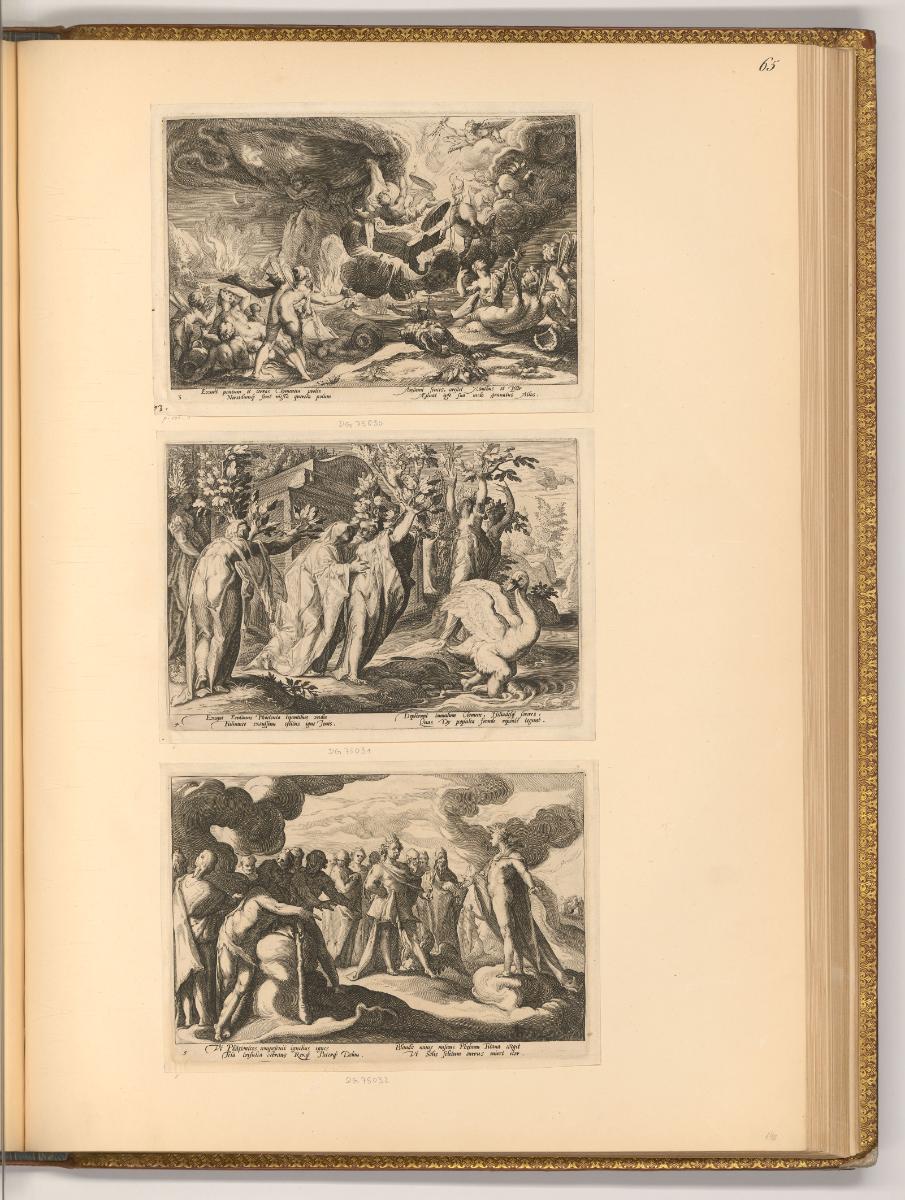 Hendrik Goltzius. Pièces par différents graveurs anonimes. Vol III., Ovids Metamorphosen, Inv. …