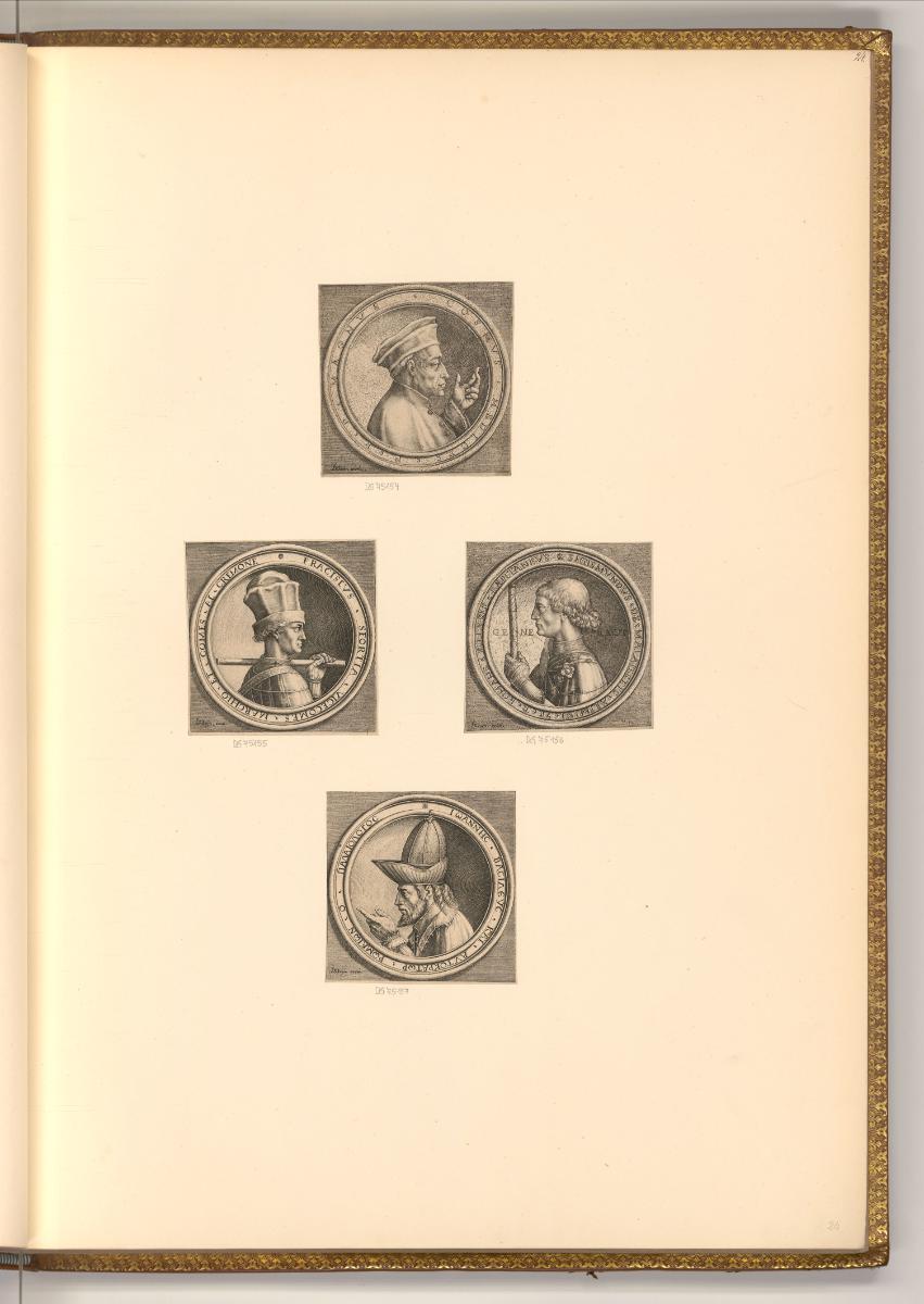 Jakob de Gheyn II, Serie von vier Porträts nach italienischen Medaillen der Renaissance, Inv. N…