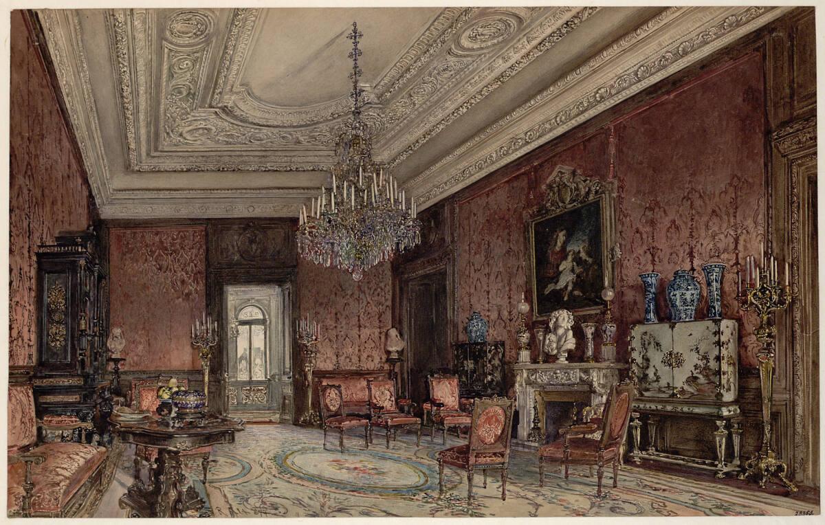 Rudolf von Alt, Roter Salon im Palais Chotek in Wien, Inv. Nr.: 28358