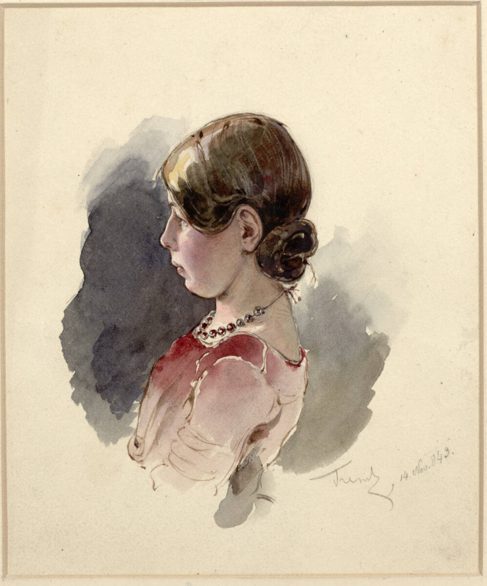 Bildnis der Tochter des Kupferstechers Axmann, Friedrich Treml, 1843