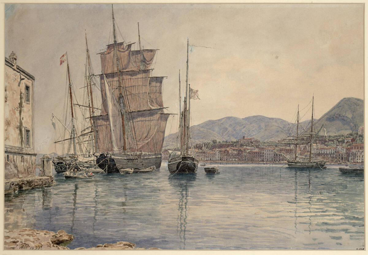 Italienischer Hafen, Jakob Alt, 1835