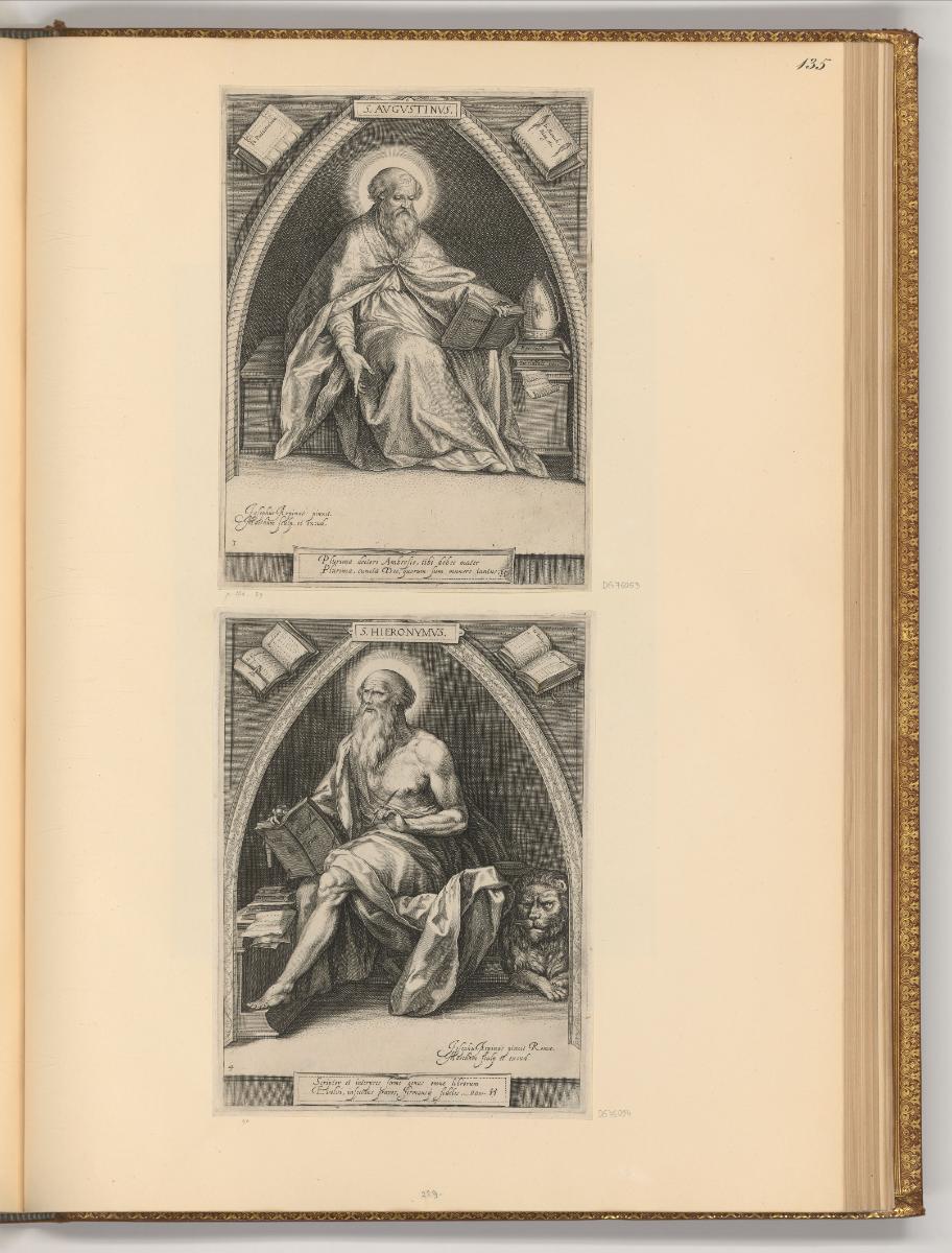 Jacques Matham. Pièces composées et gravées par lui meme., Hl. Augustinus; Hl. Hieronymus, Inv.…