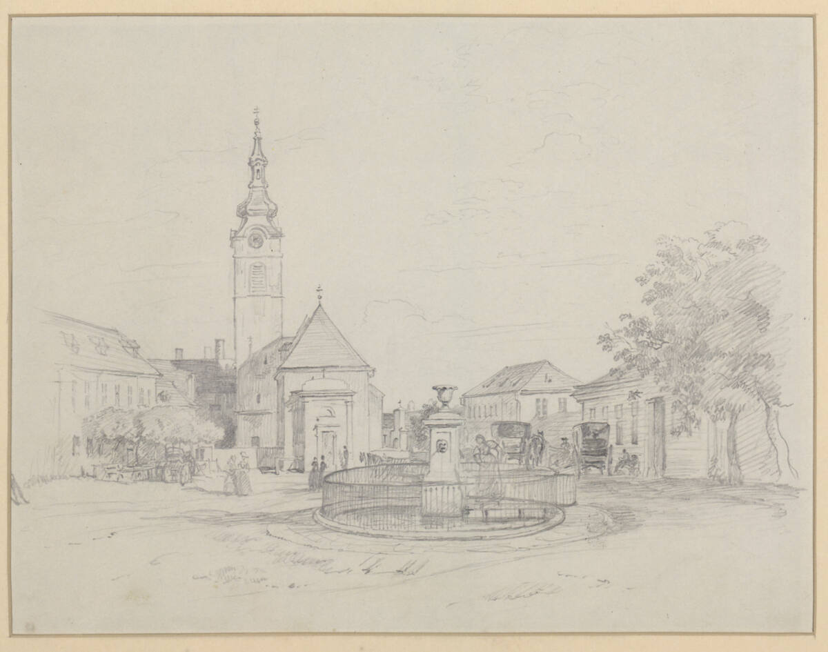 Dorfplatz in Niederösterreich, Friedrich Loos