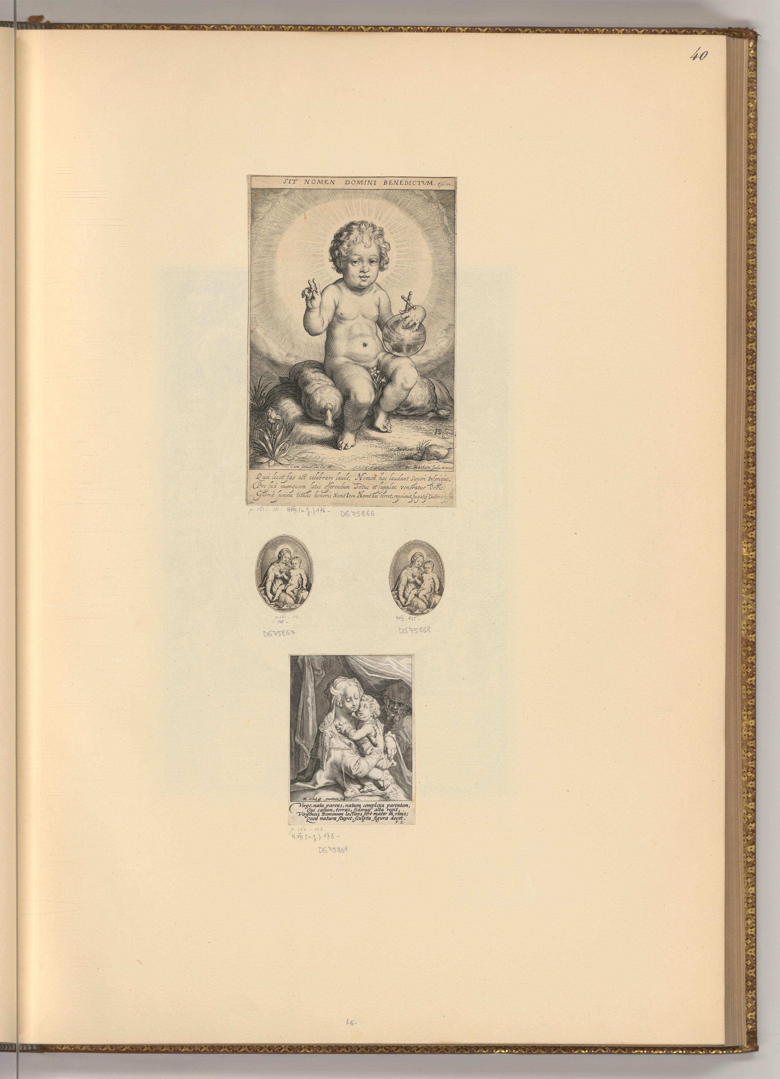 Das Christuskind mit der Weltkugel; Maria mit dem Kind | Works ...