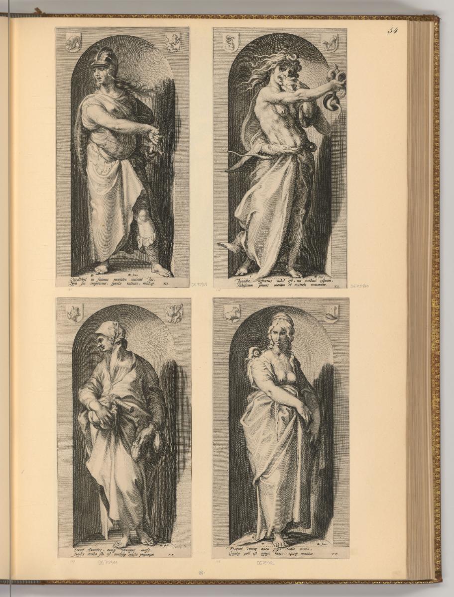 Jacques Matham. Pièces composées et gravées par lui meme., Die sieben Laster, Inv. Nr.: Holland…