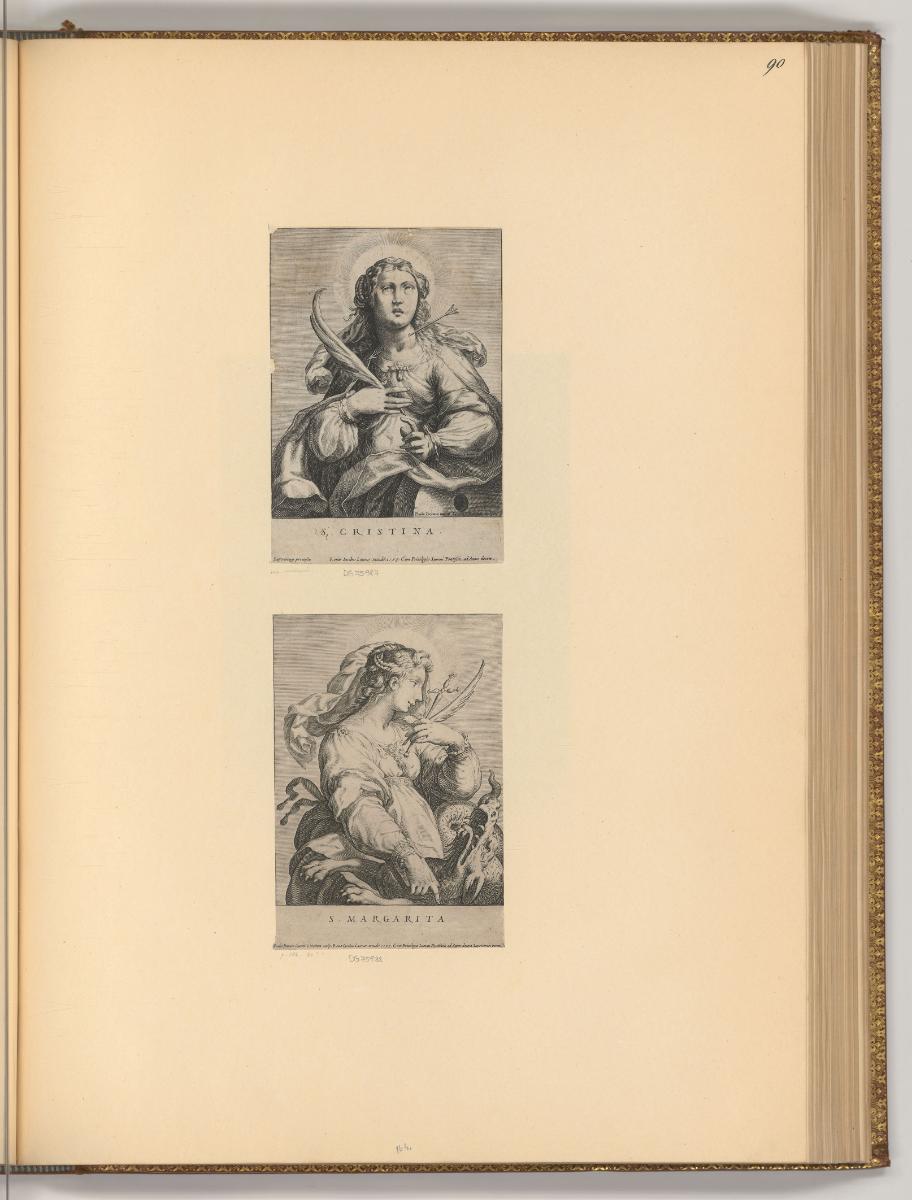 Jacques Matham. Pièces composées et gravées par lui meme., Hl. Christina; Hl. Margarethe, Inv. …