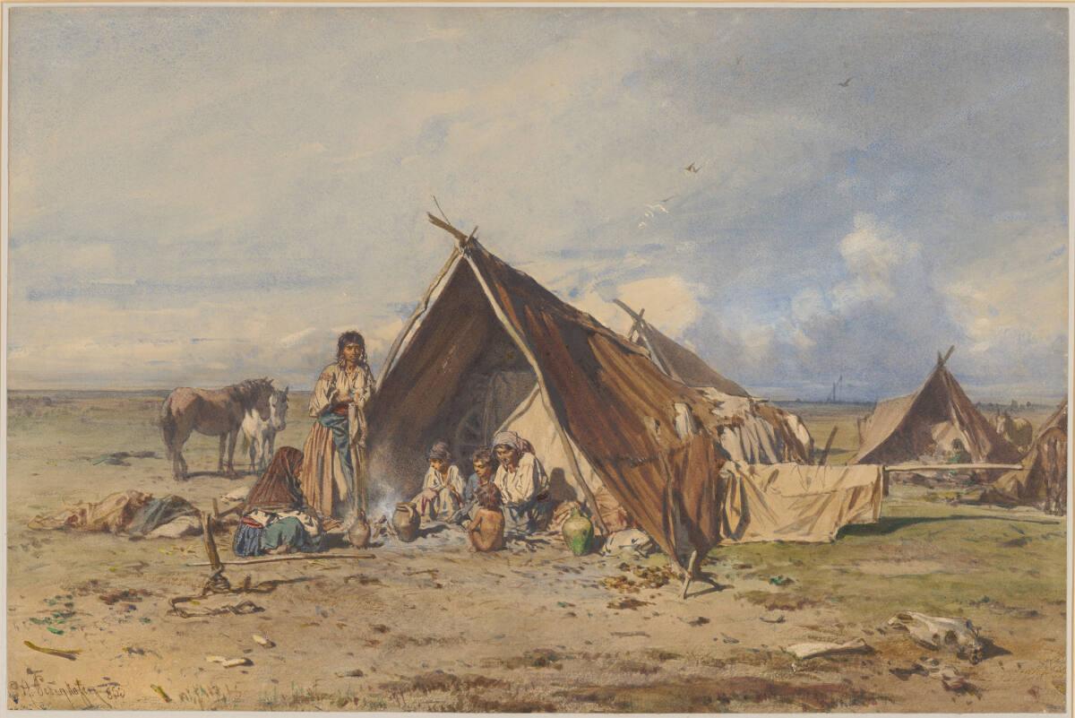 August Xaver Karl von Pettenkofen, Roma-Lager, Inv. Nr.: 28406