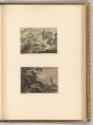 Gilles Sadeler. Vol. II., Bäuerliches Steinhaus am Fluss; Felsenlandschaft am Wasser mit Holzbr…