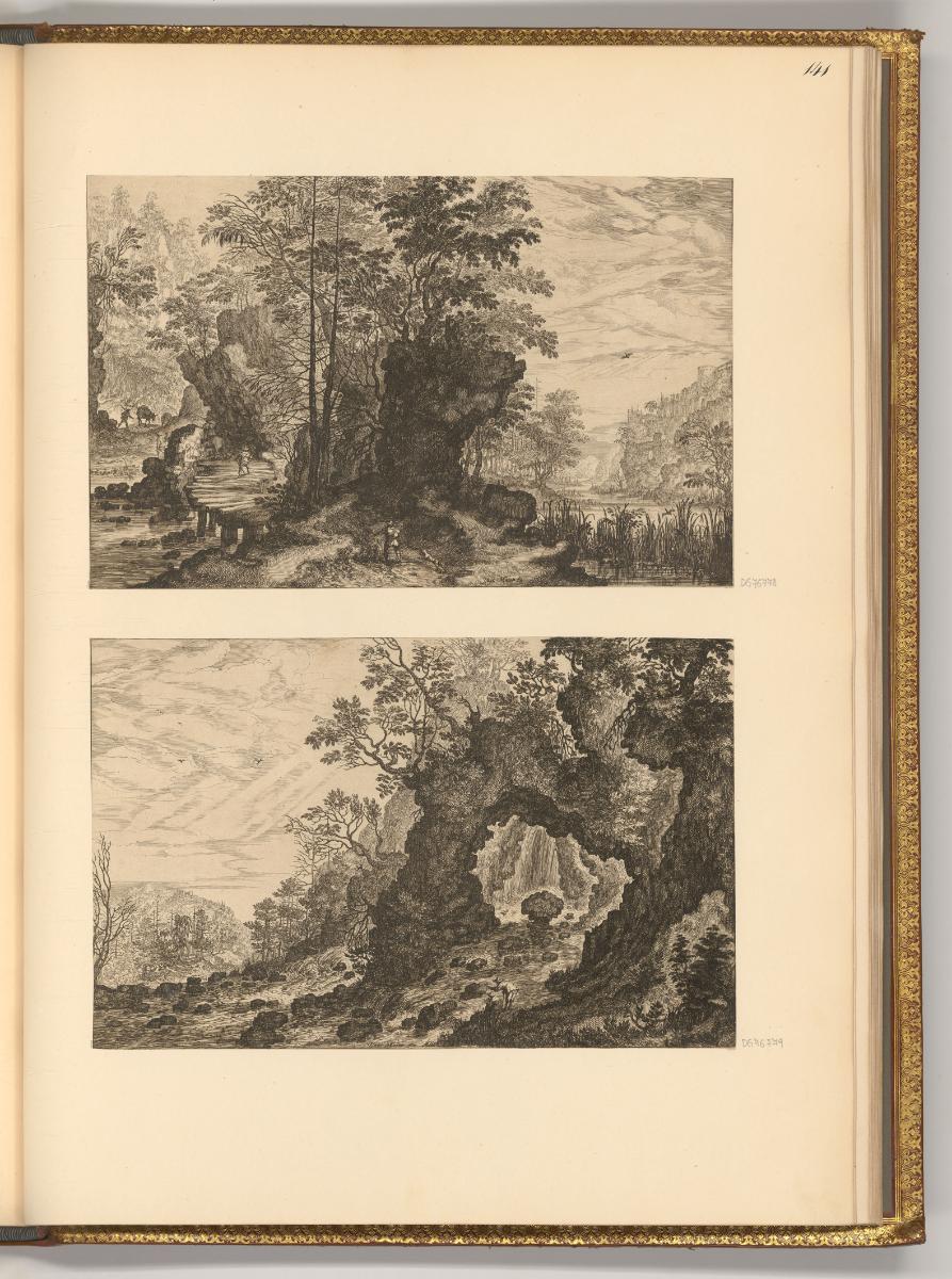 Gilles Sadeler. Vol. II., Felsenlandschaften am Fluss, Inv. Nr.: Holland nach Sektionen I/42, H…