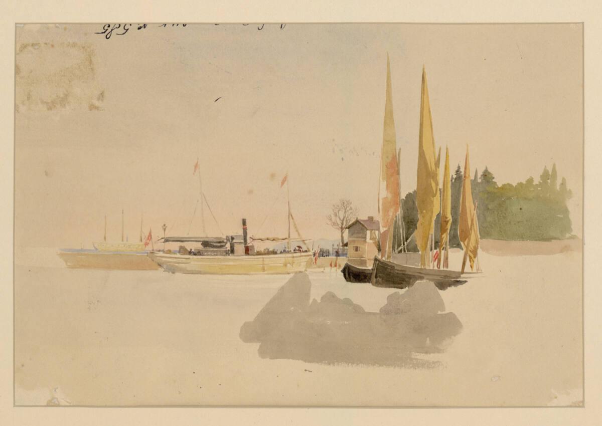 Anna Lynker, Küste mit Schiffen, Inv. Nr.: 28430v