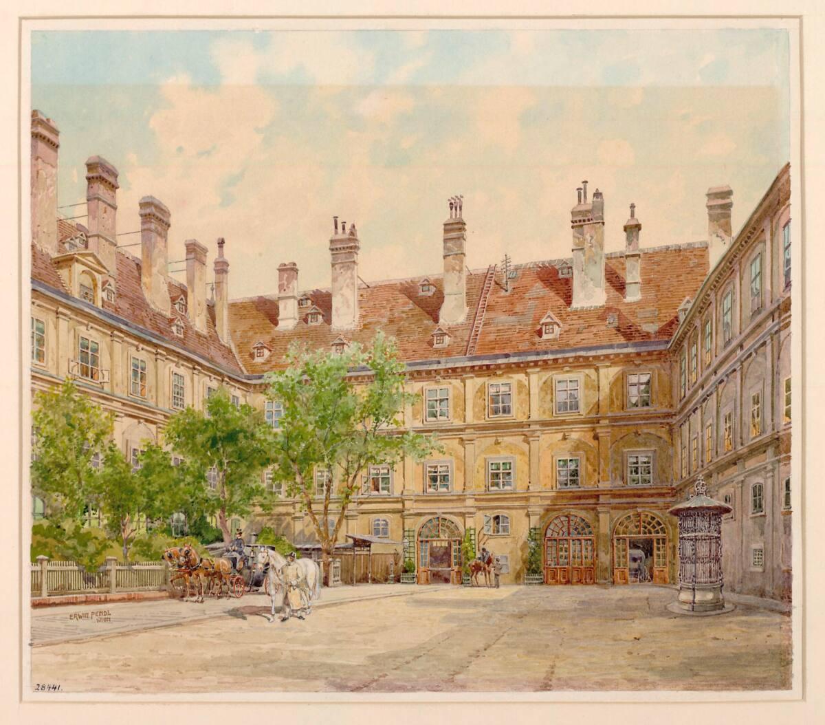 Erwin Pendl, Blick in einen Wiener Hof, Inv. Nr.: 28441