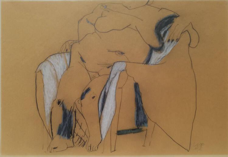 Karl Anton Fleck, Akt im Fauteuil, Inv. Nr.: 47928