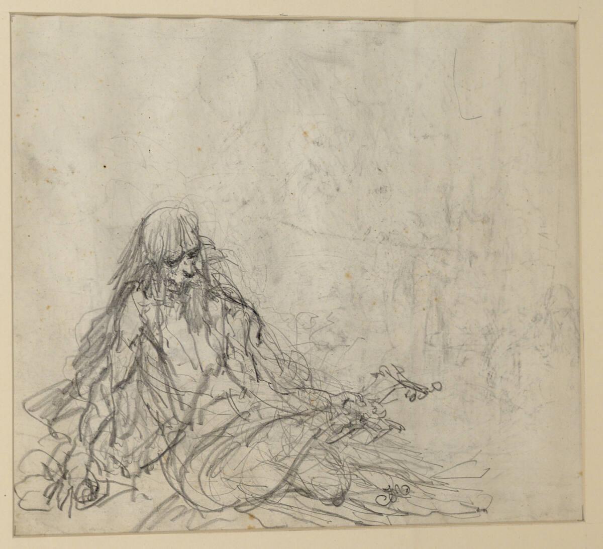 Jan Matejko, Gefangener, Bildentwurf, Inv. Nr.: 28569v