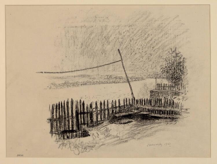 Josef Dobrowsky, Flusslandschaft aus Ybbs, Inv. Nr.: 28585