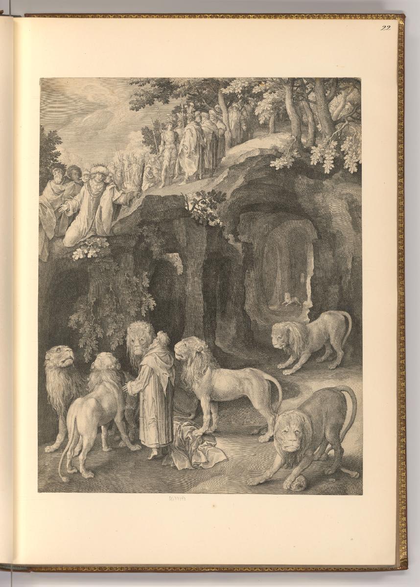Nicolas de Bruyn, Jean Londerseel, König Darius spricht zu Daniel in der Löwengrube, Inv. Nr.: …