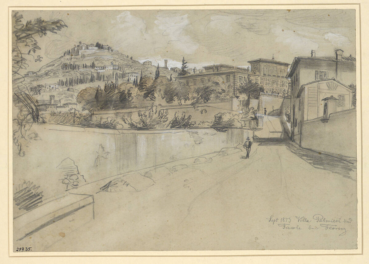 Villa Palmieri und Fiesole bei Florenz, Rudolf Schick, 1873