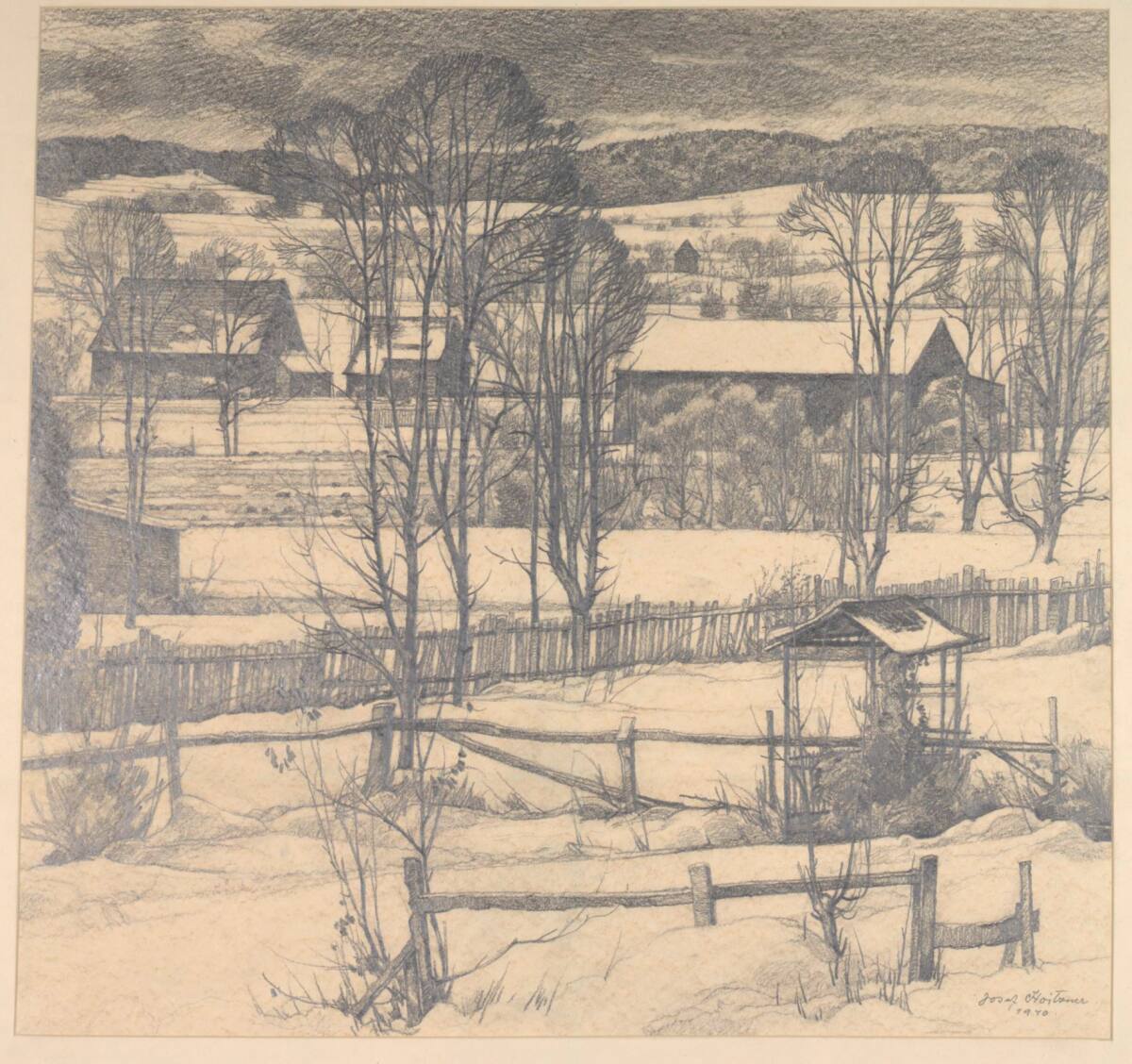 Winter in Oberschwaben, Josef Stoitzner, 1940