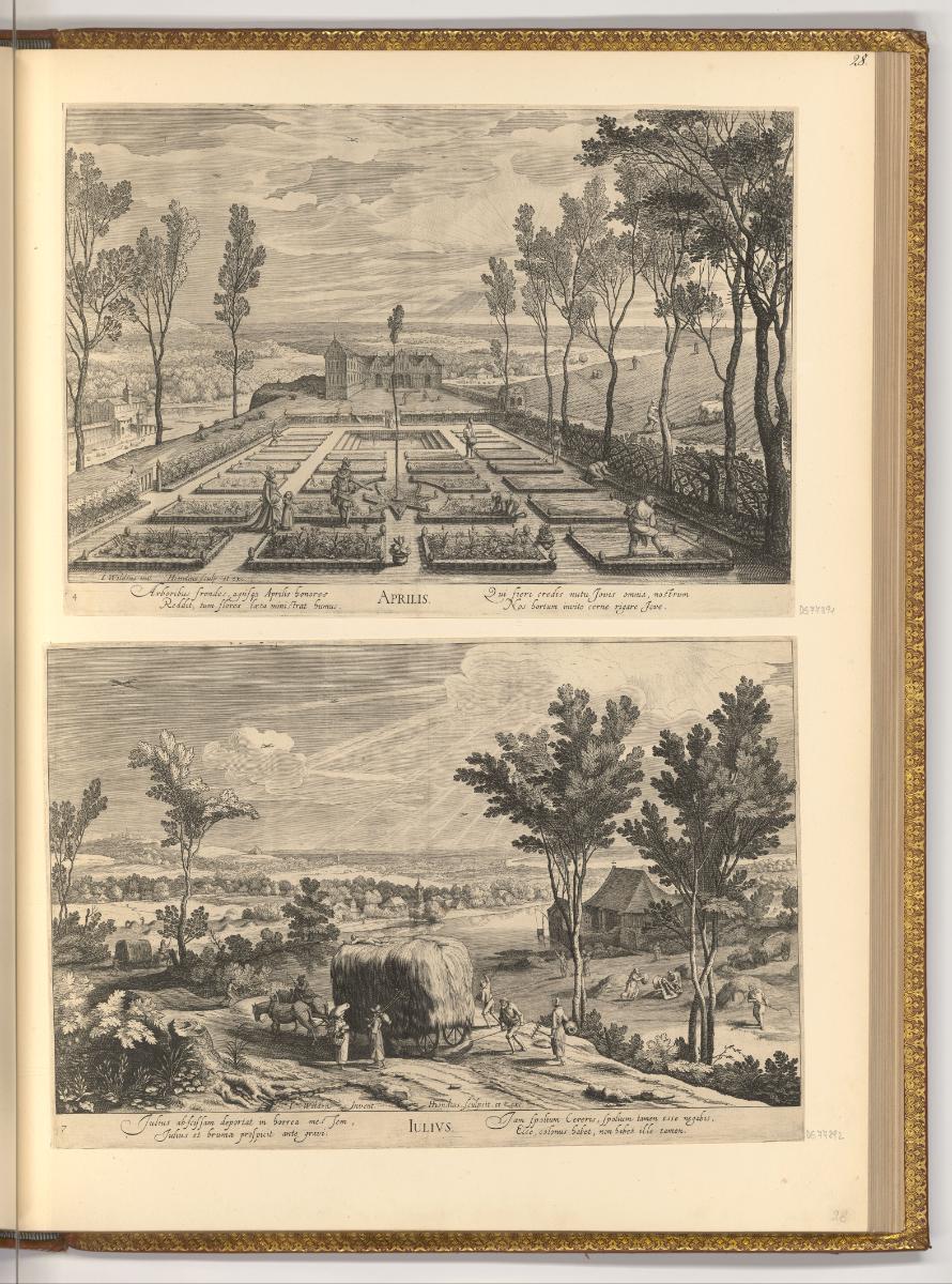 Hendrik Goudt, Pieter Bast, Hendrik Hondius, Simon Frisius, April; Juli, Inv. Nr.: Holland nach…