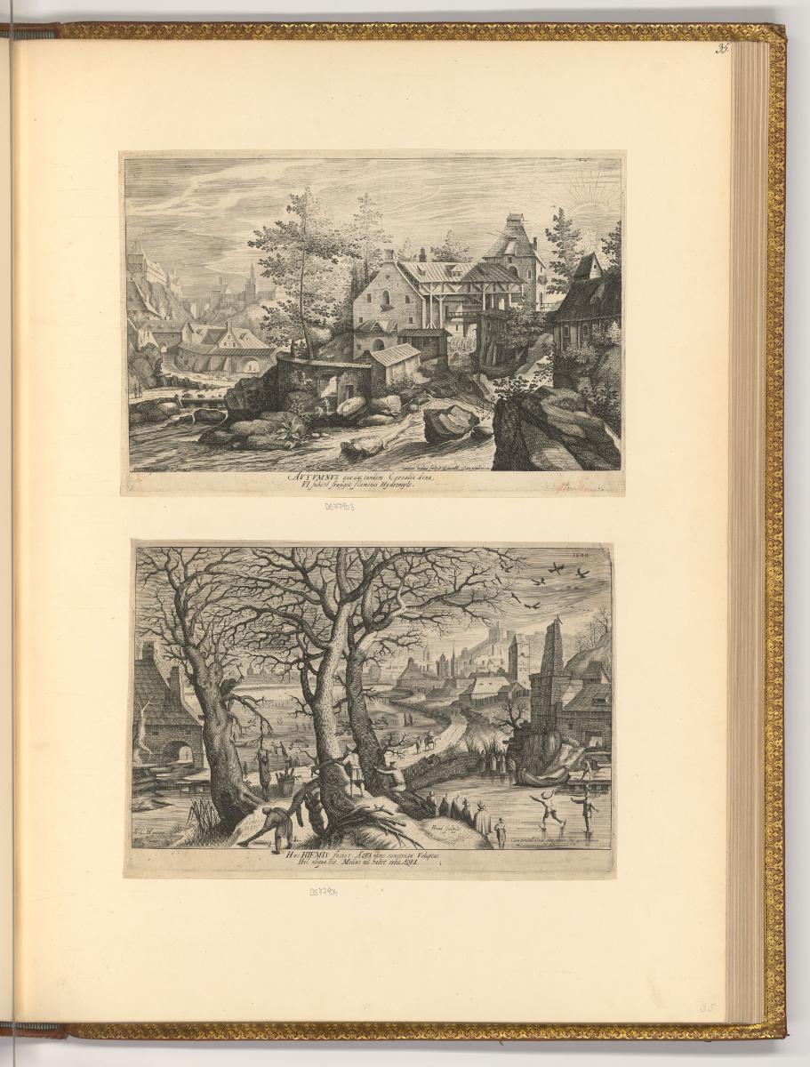 Hendrik Goudt, Pieter Bast, Hendrik Hondius, Simon Frisius, Herbst; Winter, Inv. Nr.: Holland n…