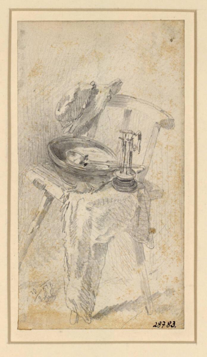 Anton Schrödl, Stillleben auf einem Sessel, Inv. Nr.: 28783