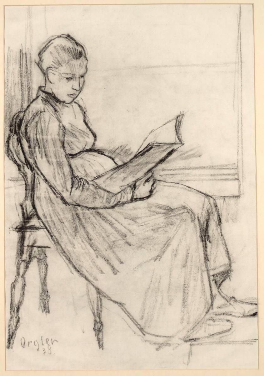 Sepp Orgler, Lesende Frau, Inv. Nr.: 28807