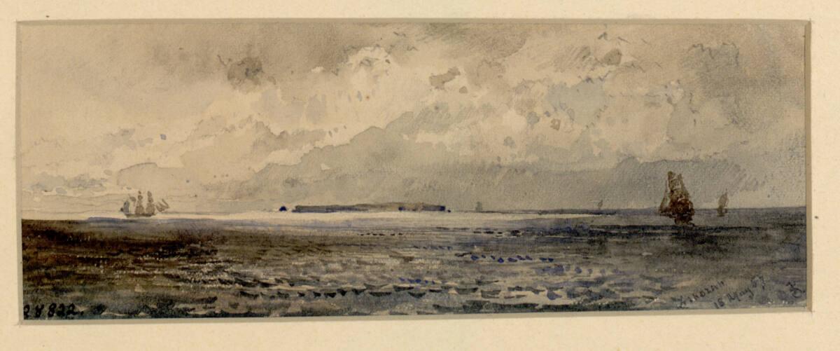 Josef Selleny, Blick auf die kleine Insel Alboran zwischen Spanien und Afrika auf der Fahrt nac…
