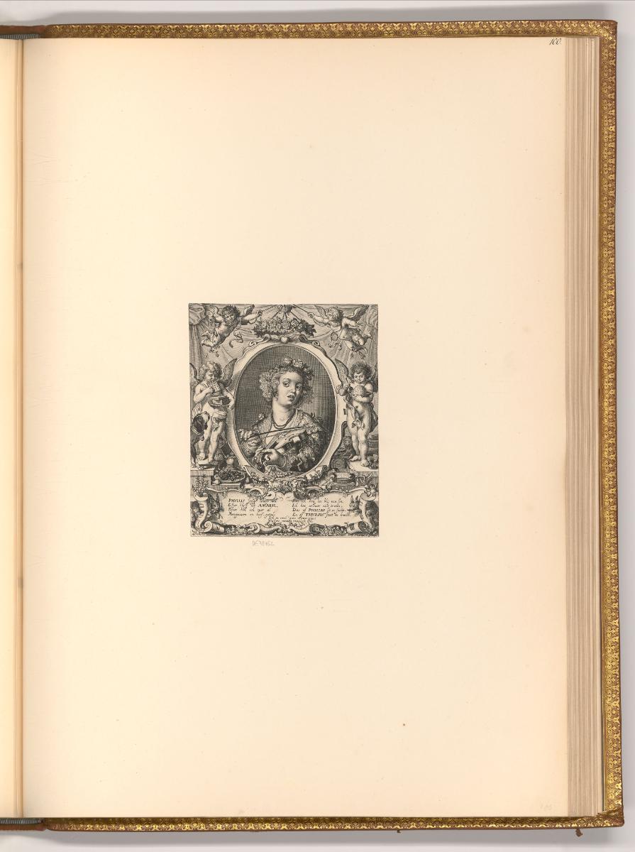 Crispin van Queboorn. Adrien et Théodore Matham., Amarillis spielt Violine, Inv. Nr.: Holland n…