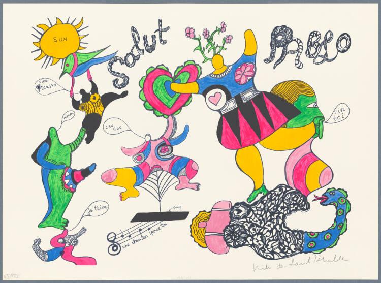 Niki de Saint Phalle , Hommage à Picasso: Vive Picasso, Inv. Nr.: DG1975/173