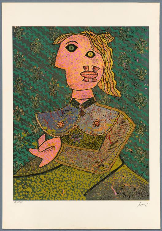 Enrico Baj, Hommage à Picasso: Weibliche Figur, Inv. Nr.: DG1975/166