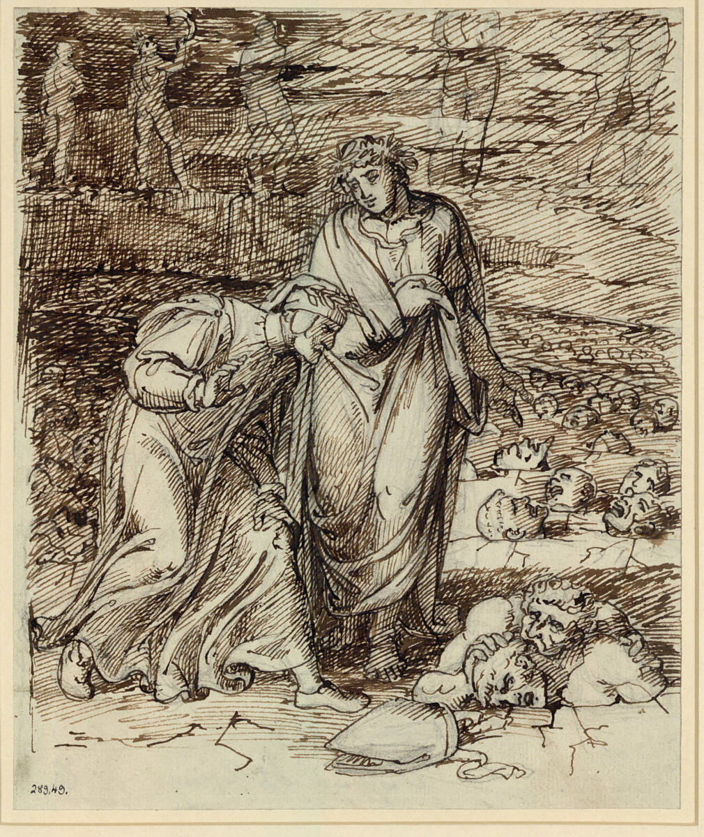 Die Vaterlandsverräter im Eis. Graf Ugolino und der Erzbischof Roger, Joseph Anton Koch
