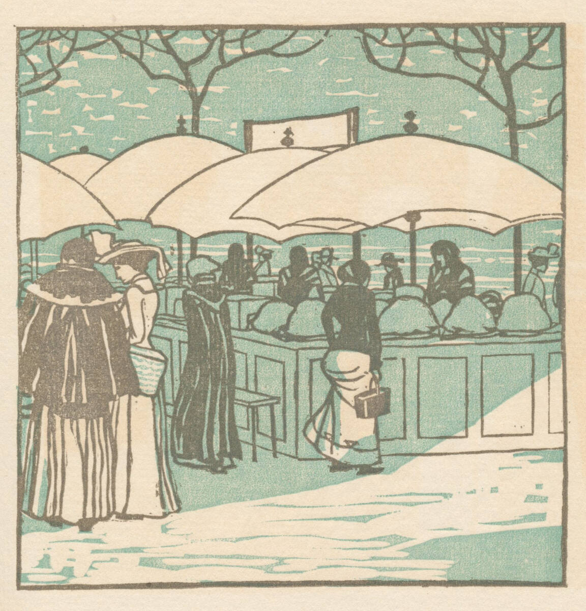 Aus der Serie Wiener Naschmarkt: Obststände, Friedrich König, 1903