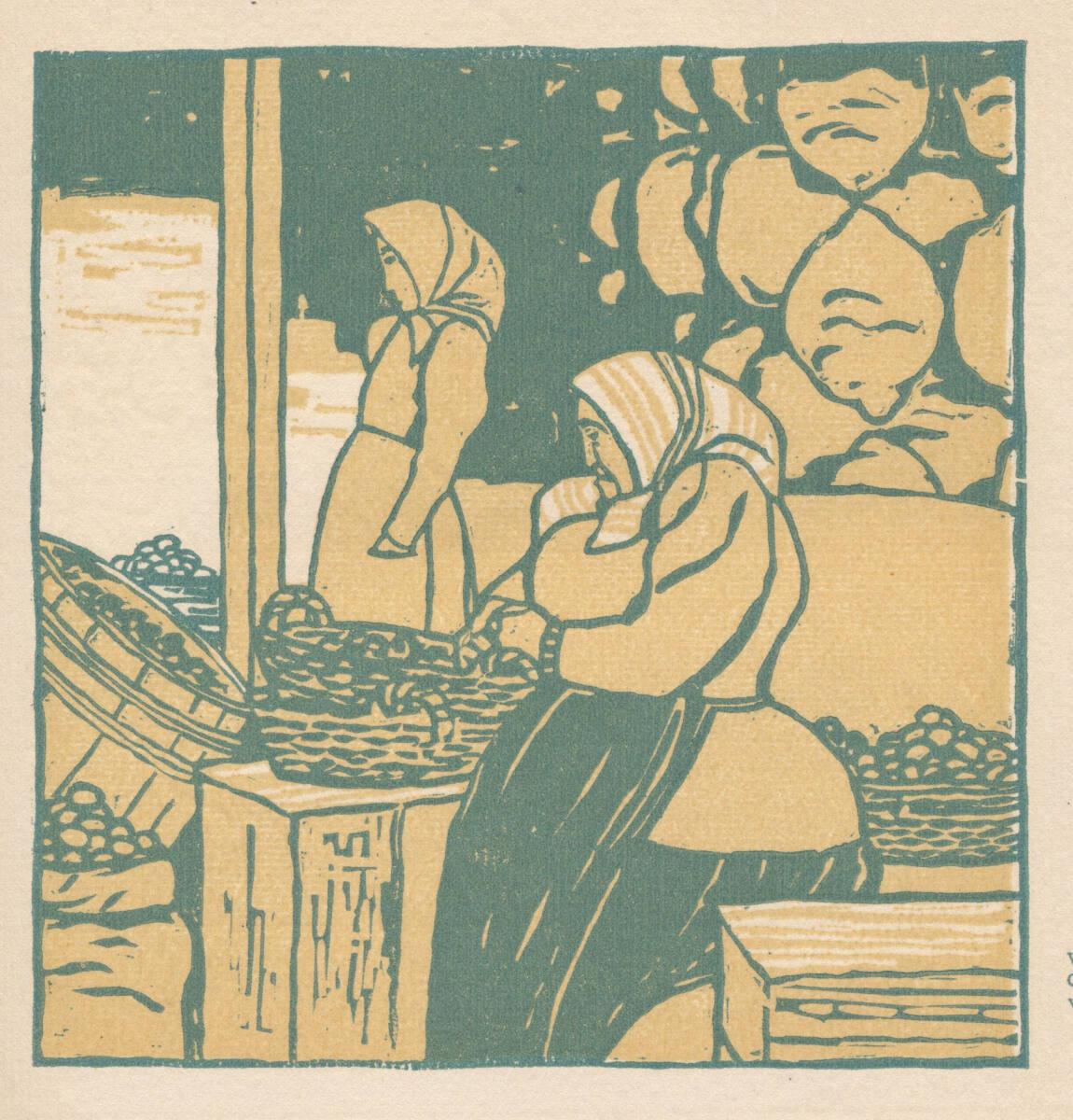 Friedrich König, Aus der Serie Wiener Naschmarkt: Erdäpfel-Händlerin, Inv. Nr.: DG2019/18/8