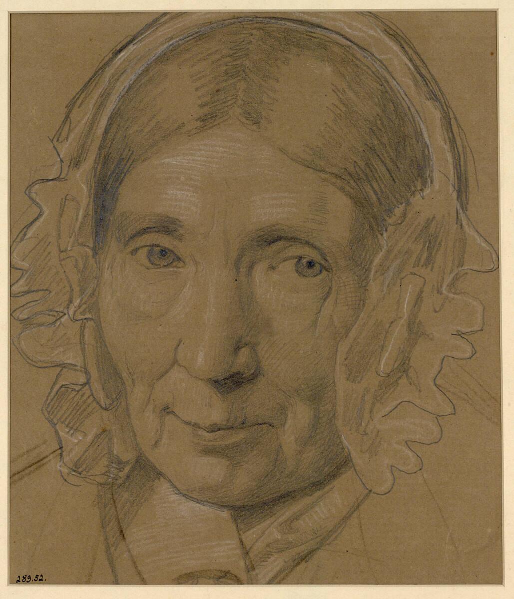 Wilhelm von Kügelgen, Kopf einer alten Frau mit Haube, Inv. Nr.: 28952r