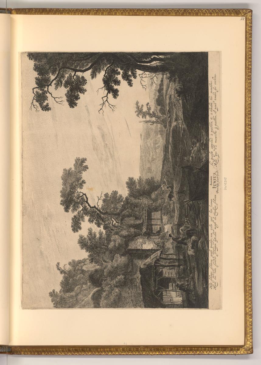 Pieter Nolpe. Salomon Savery., Monatsbild Juni, Landschaft mit Schafscherer, Inv. Nr.: Holland …